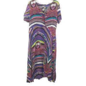 Reborn Purple Floral Multi Mix Midi Dress